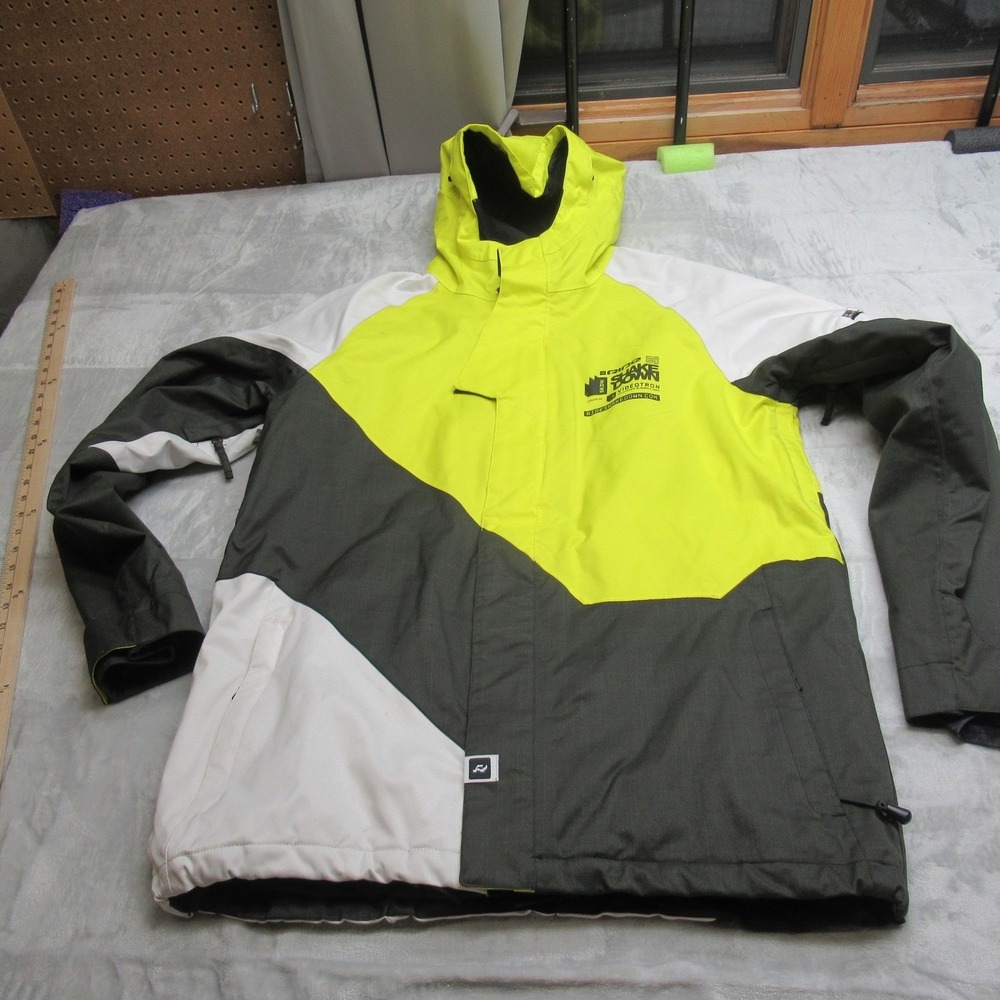 Ride‎ Snowboards Jacket Mens Large Yellow Insulated Georgetown Waterproof Hooded